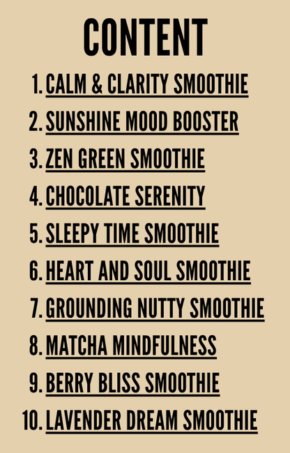 Smoothie Therapy: 10 Smoothie Recipes for Mind and Mood